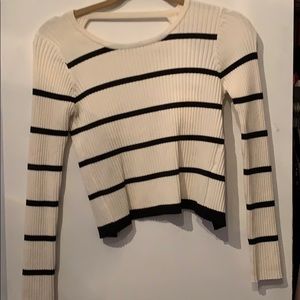 Striped top with open back